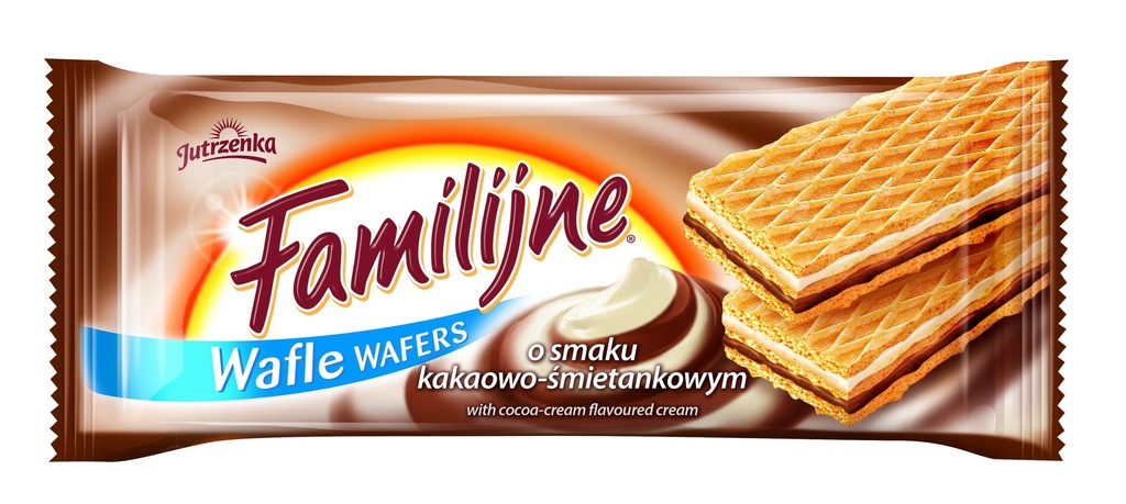 Familijne Wafle o smaku kakaowo-śmietankowym 180 g