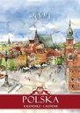 Kalnedarz ścienny Polska Akwarele Miasta 2024 B4