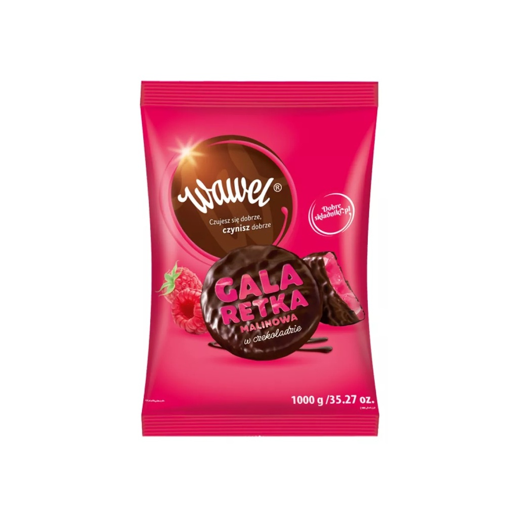 [r009-01-00365-] Bonbons Fourrés à la Framboise Wawel 1 kg