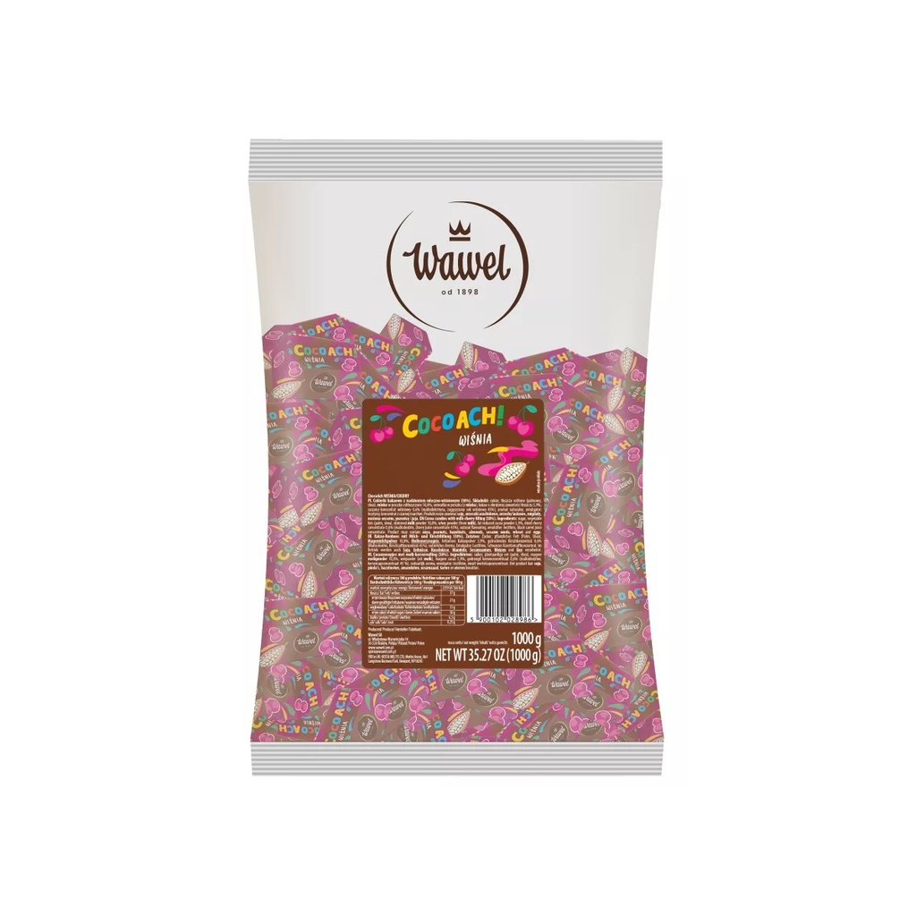 [r009-01-00356-] Cerises Confites Enrobées de Chocolat Wawel 1 kg
