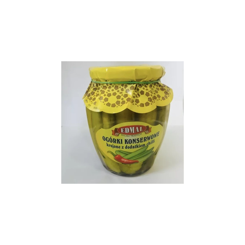 Cornichons Tranchés au Vinaigre et au Piment Edmal 770 g