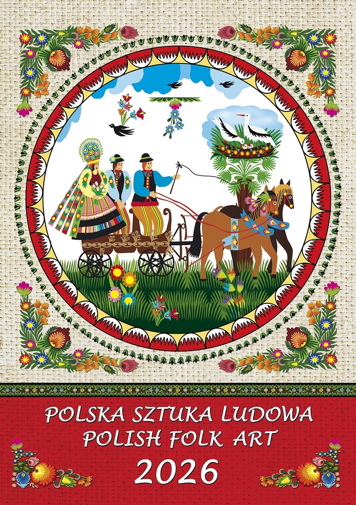 Calendrier Mural 2026 Pologne Art Populaire Mirosława Stefaniak B4