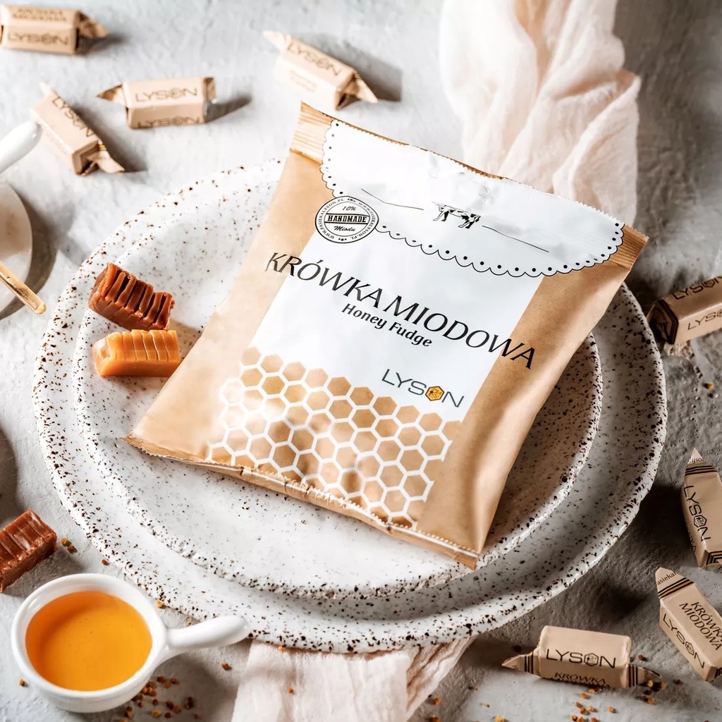 Krówka Miodowa Mleczna 220g LYSON
