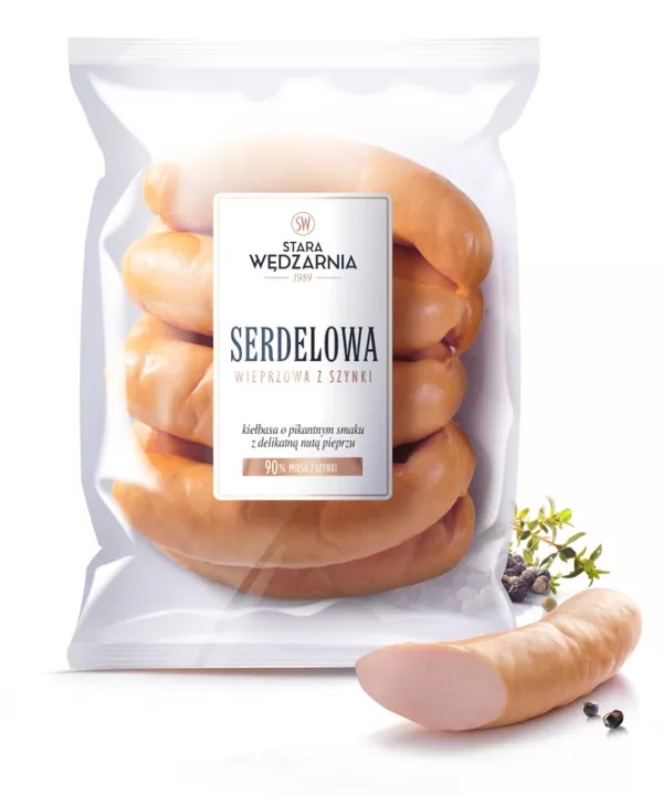 Kiełbasa Serdelowa z Szynki Olewnik ok. 0,7 kg