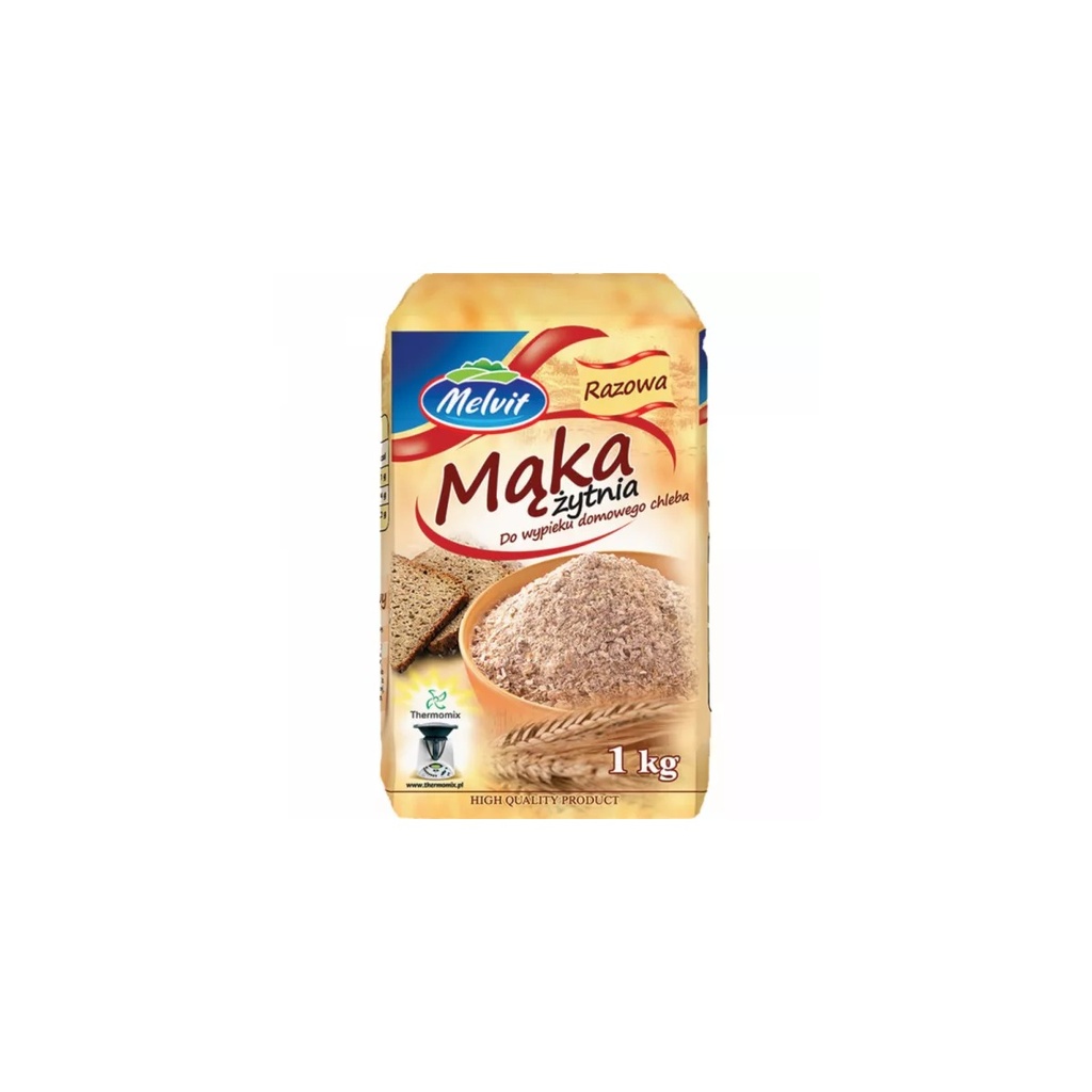 [r002-03-00040-r002-058-11] Mąka Żytnia Razowa do Chleba Melvit 1 kg