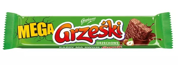 Wafelek Grześki 48g Mega orzechowy w czekoladzie Colian