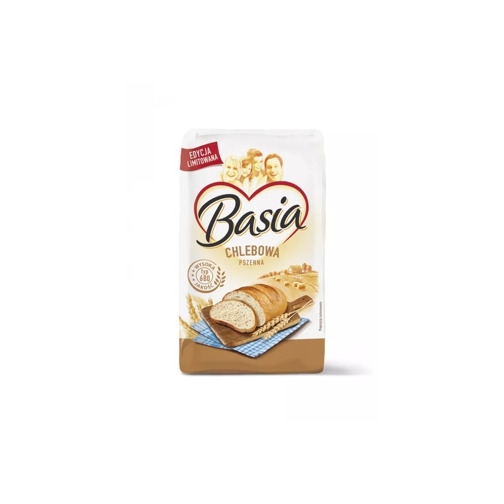 Mąka Pszenna Chlebowa Typ 680 Basia 1 kg