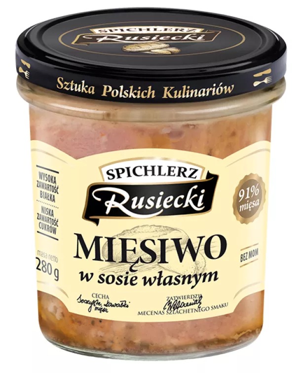 Mięsiwo w sosie własnym Rusiecki 280g Pamapol