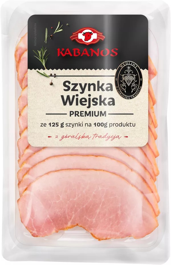 Szynka Wiejska Kabanos Jabłonka Plastry 100g