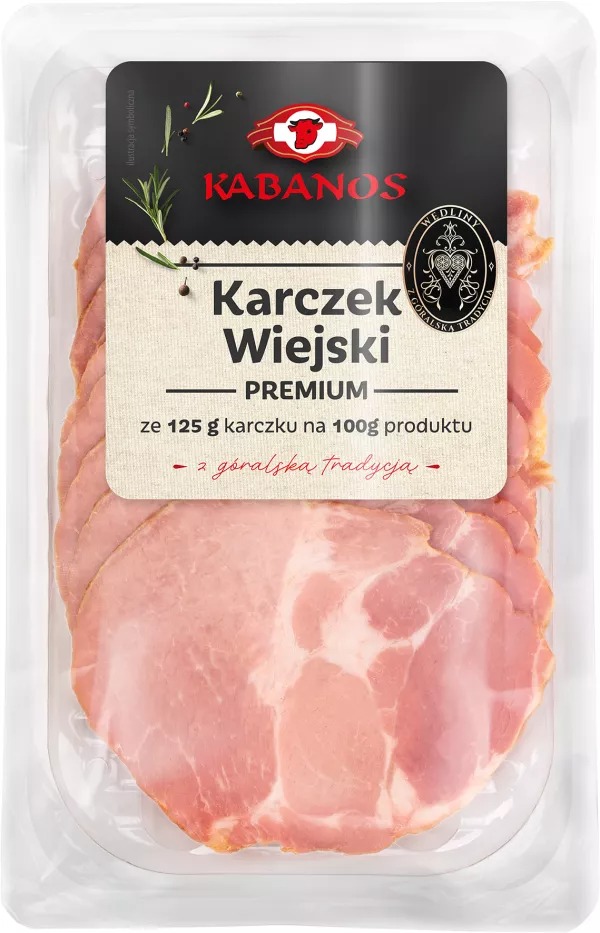 Karczek Wiejski 100g Plastry Kabanos Jablonka