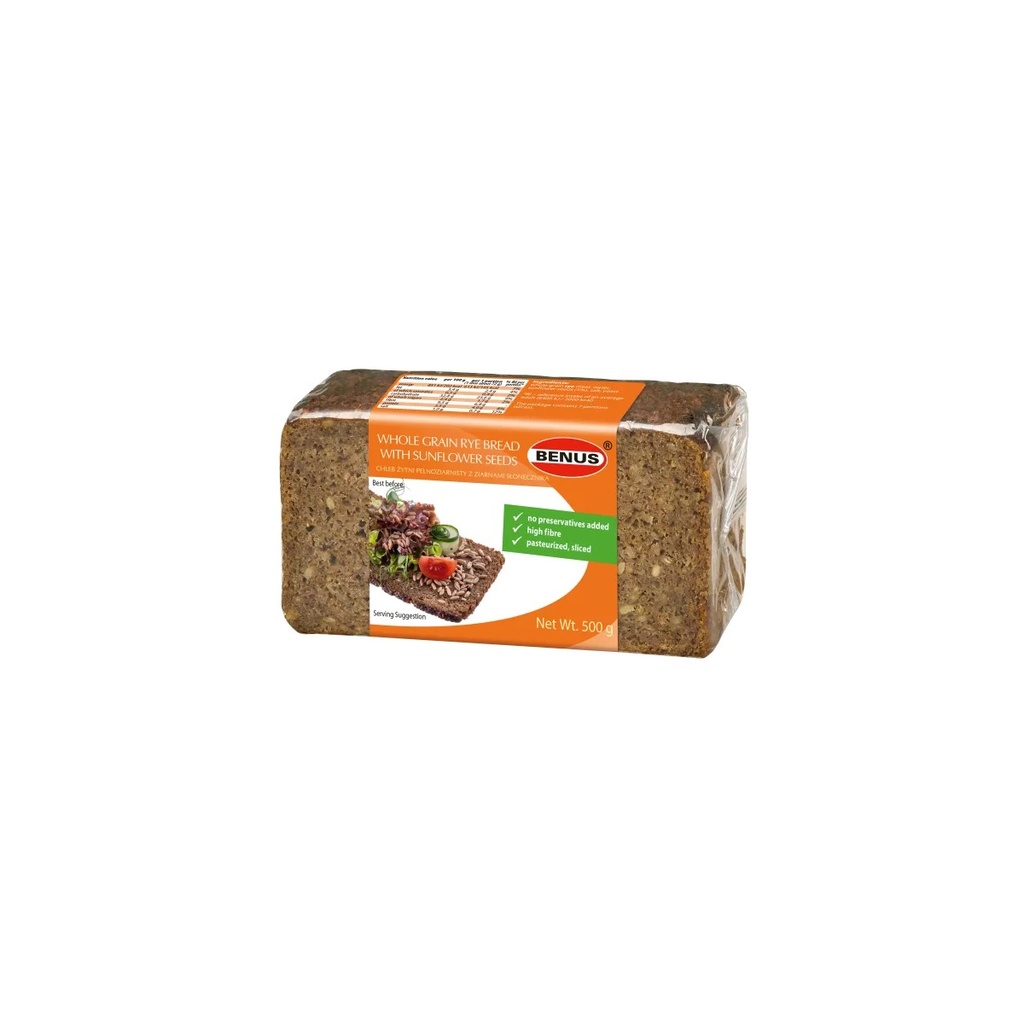 Pain de Seigle aux Graines de Tournesol Benus 500 g