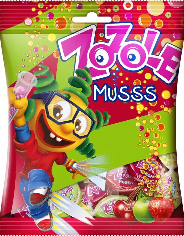 CUKIERKI KARMELKI ZOZOLE 75G JABLKO&TRUSKAWKA&WISNIA MIESZKO