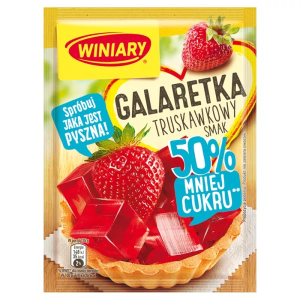 GALARETKA WINIARY 39G TRUSKAWKOWA 50% MNIEJ CUKRU NESTLE