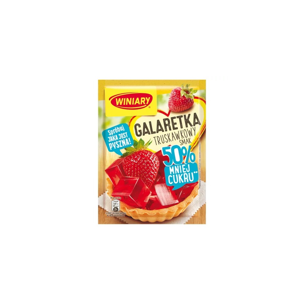Gelée Dessert à la Fraise 50% Moins Sucrée Winiary 39 g