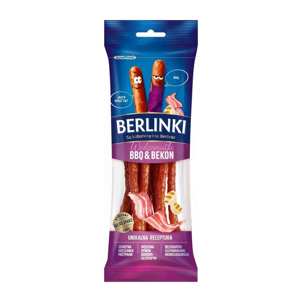 Kabanosy BBQ Bekon Berlinki 85 g