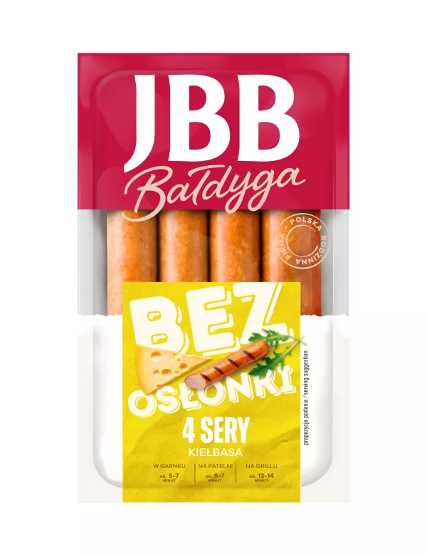Kiełbasa 4 sery bez osłonki JBB ok. 0,8 kg