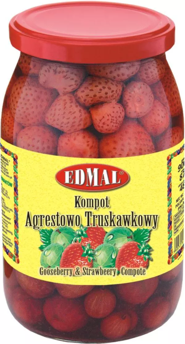 KOMPOT 930G AGRESTOWO TRUSKAWKOWY EDMAL