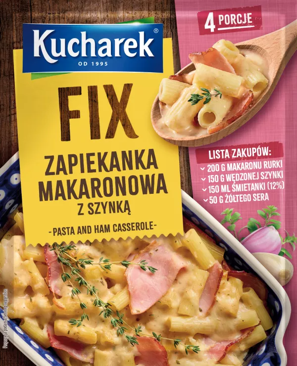 MIESZANKA W PROSZKU FIX KUCHAREK 35G ZAPIEKANKA MAKARONOWA Z SZYNKA PRYMAT