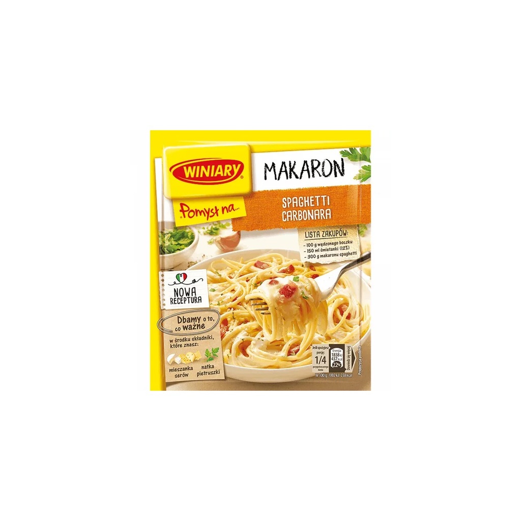 Mieszanka w Proszku Fix Winiary Pomysł na Spaghetti Carbonara 34 G