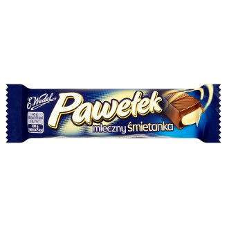 Barre de chocolat au lait fourrée à la crème avec de l'alcool 45g "Pawelek" 