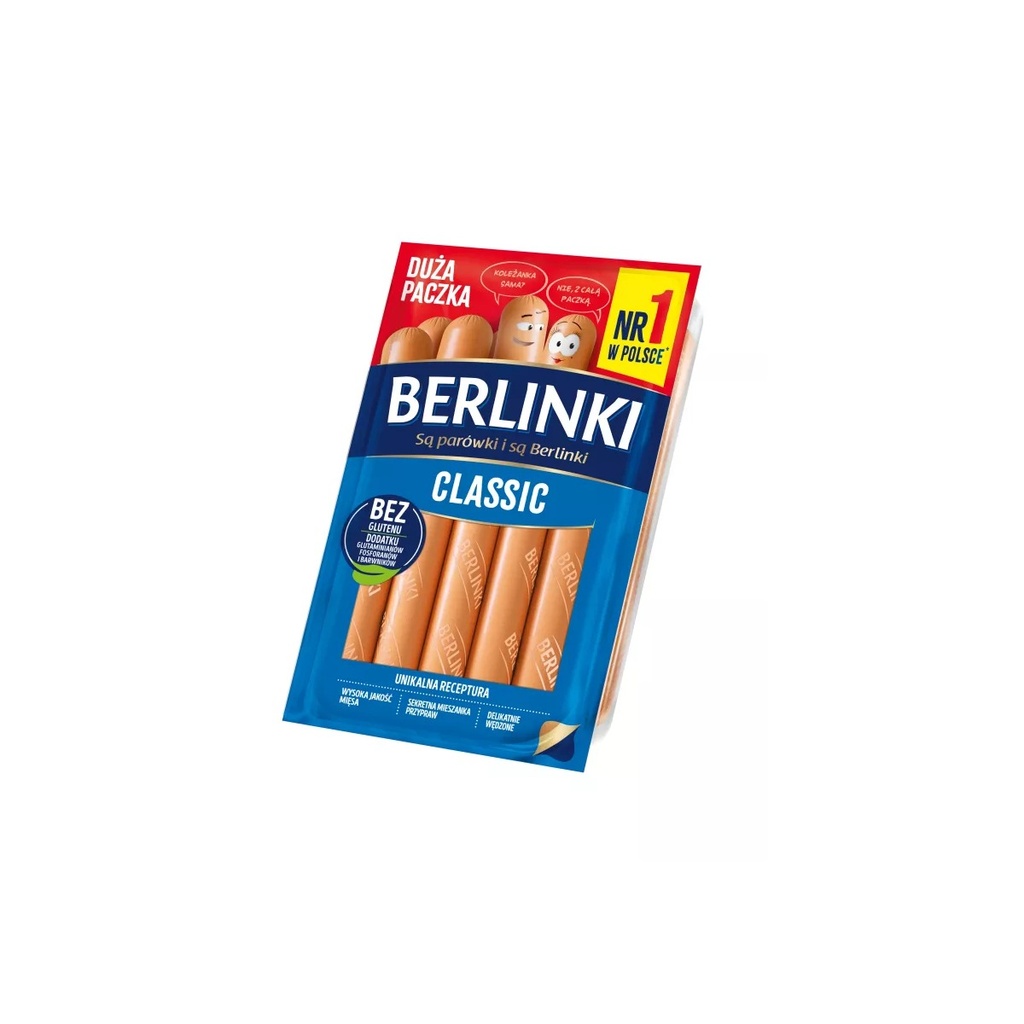 Parówki Berlinki Classic Morliny 450 G