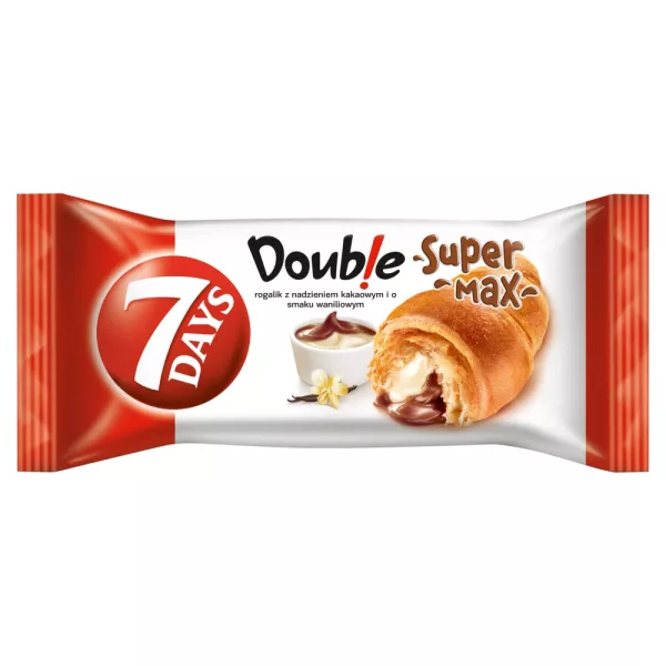 Croissant 7 Days 110g Max Double fourré cacao et vanille Mondelez