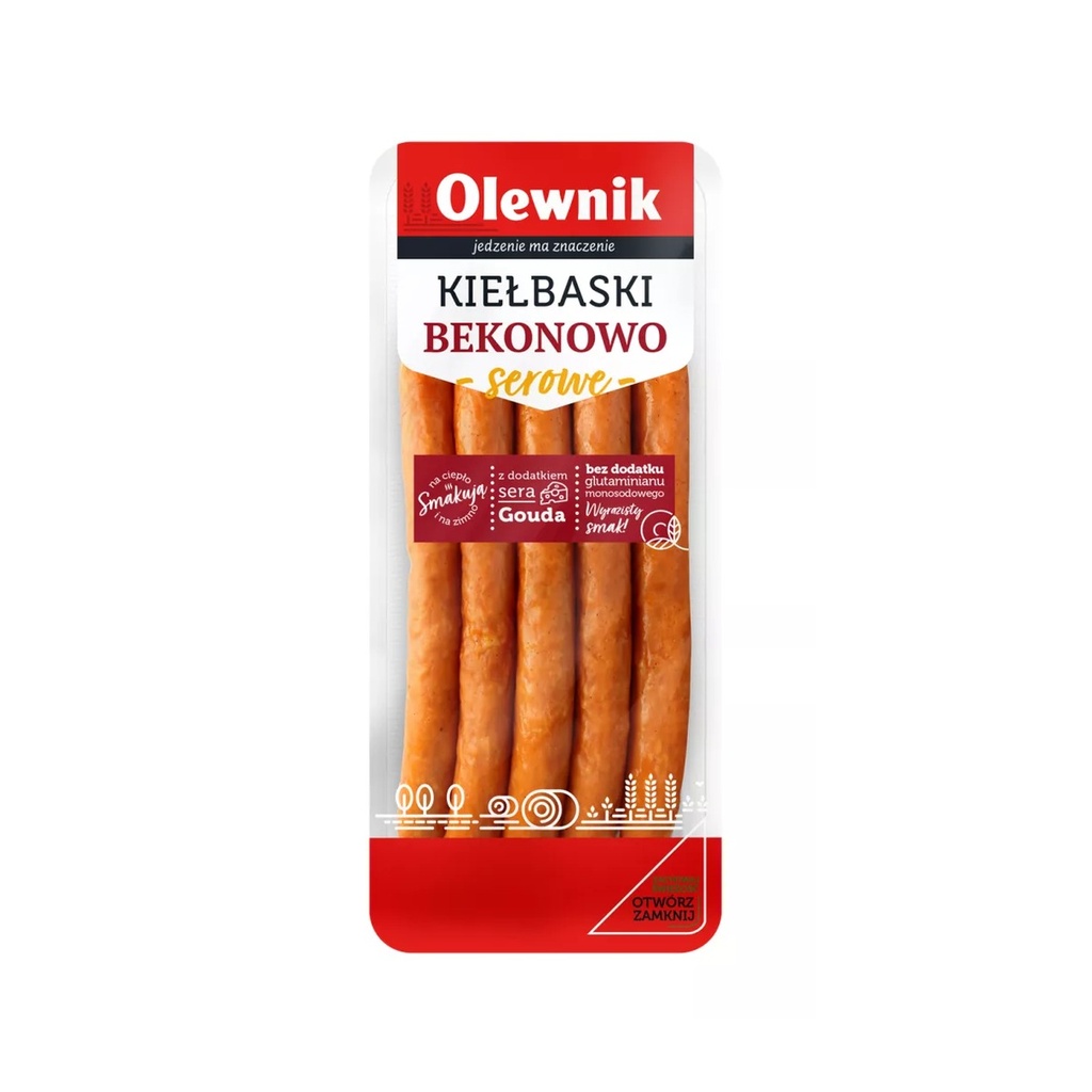 Petites Saucisses au Bacon et au Fromage Olewnik 200 g