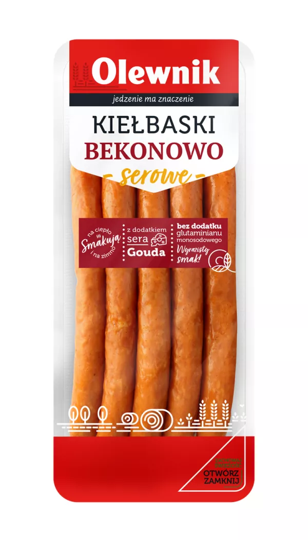 Saucisses bacon-fromage Olewnik 200 g