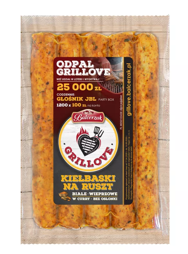 Kiełbaski białe na ruszt w curry Balcerzak 250 g