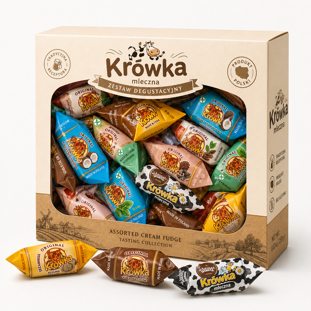 Zestaw Degustacyjny Krówek – 11 paczek, 2,4 kg słodkiej polskiej tradycji