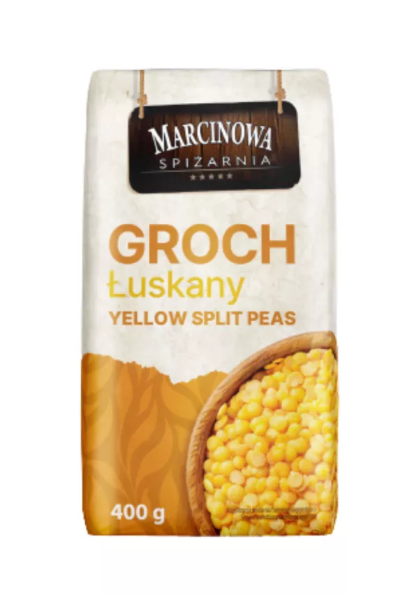 Groch łuskany połówki Marcinowa Spiżarnia 400 g