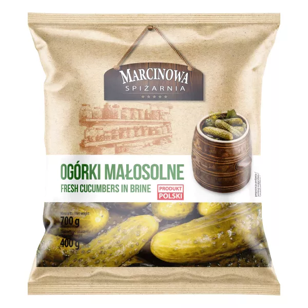 Ogórki Małosolne Marcinowa Spiżarnia 700 g/400 g