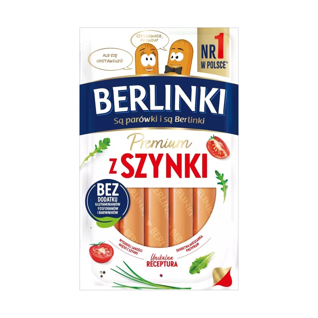 Parówki z szynki Berlinki 225 g