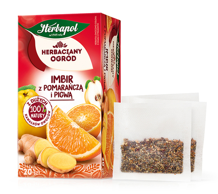 Herbata Imbir z pomarańczą i pigwą 20x2,5g Herbapol