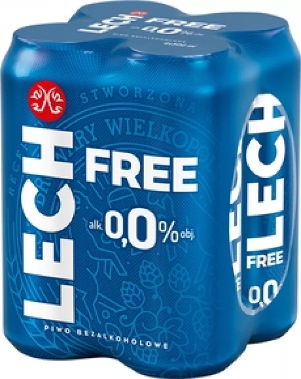 Bière Lech sans alcool 0,0% Canette 4x0,5l