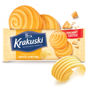 Krakuski Biscuits au goût de beurre 201g