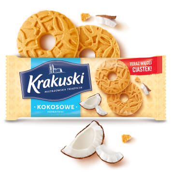 Krakuski Biscuits au goût de noix de coco 168g