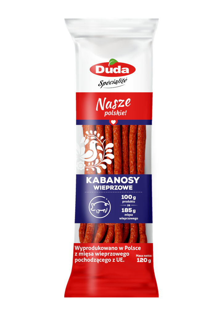 Kabanosy Saucisses fines de porc 95g Duda