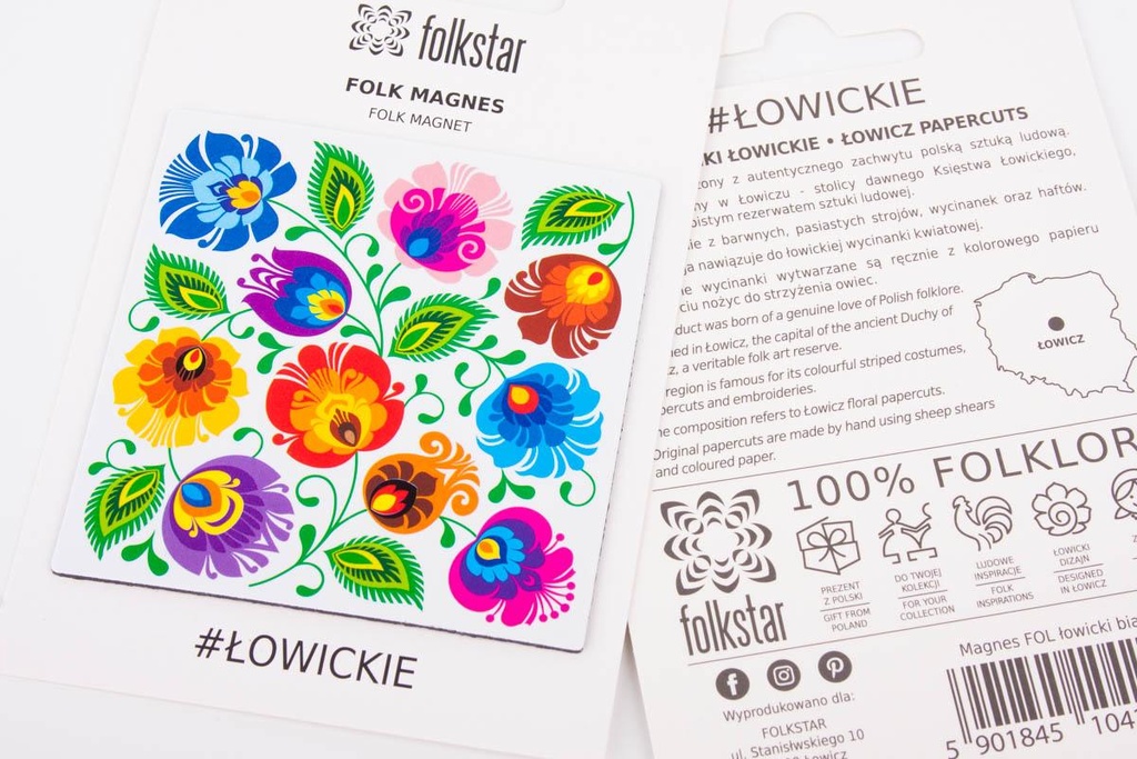 Magnet "Folk Łowicki Blanc" 