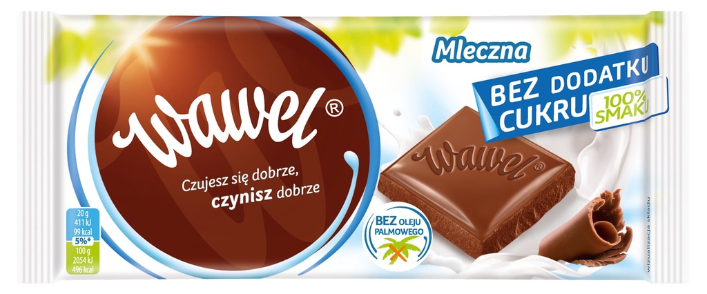Wawel Chocolat au Lait Sans Sucre 90g