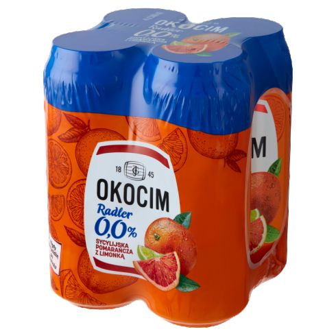 Bière Okocim Radler 0% Orange de Sicile 4x0,5l