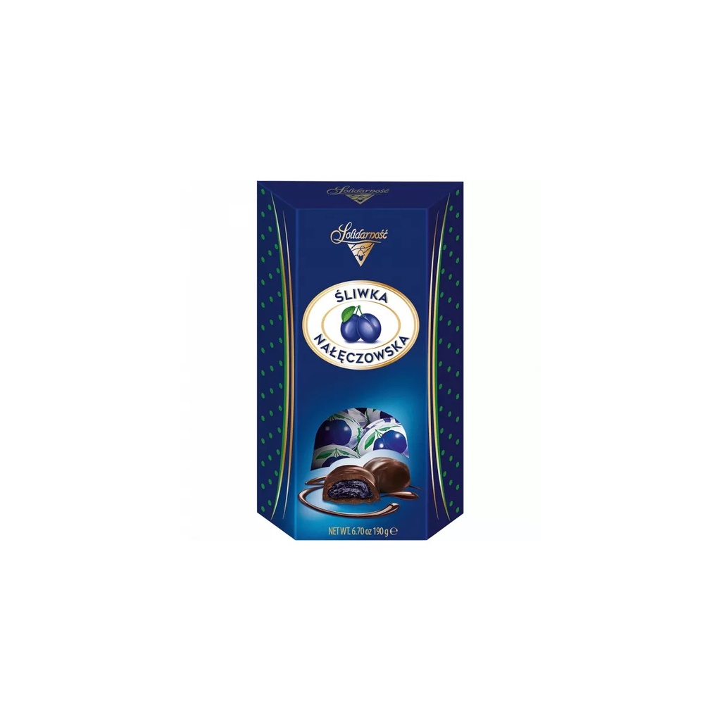 [r006-01-00227-r006-283] Prunes Confites Enrobées de Chocolat Solidarność 190 g