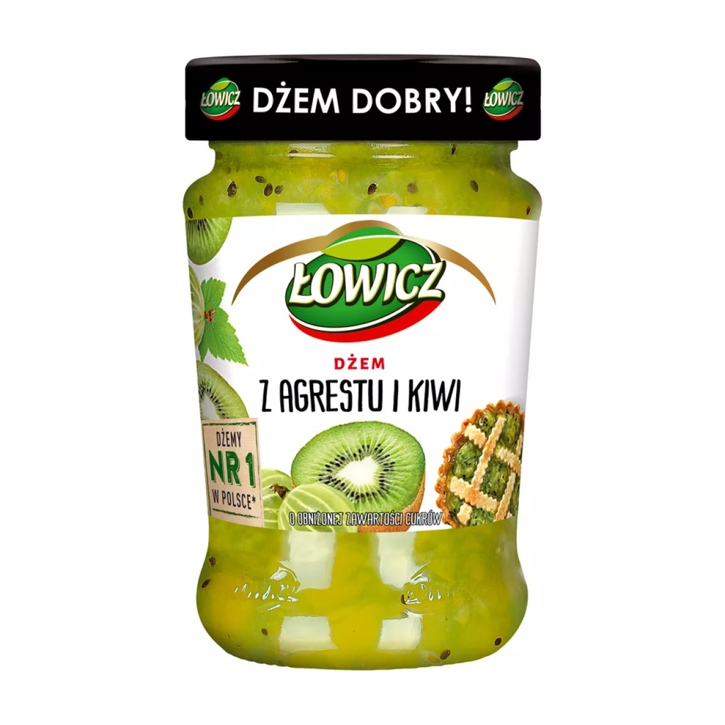 Dżem Kiwi-Agrest Niskosłodzony Łowicz 280 g