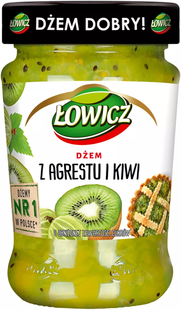 DZEM KIWI AGREST NISKOSLODZONY LOWICZ 280G MASPEX