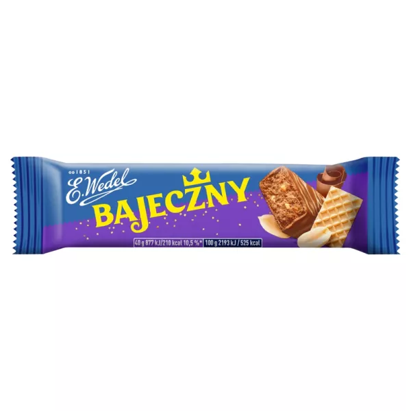 [r008-01-00281-r008-365] Barre Chocolatée aux Cacahuètes et aux Gaufrettes Bajeczny Wedel 40 g