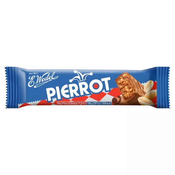 [r008-01-00282-r008-366] Baton Orzechowy Pierrot Wedel 40 g