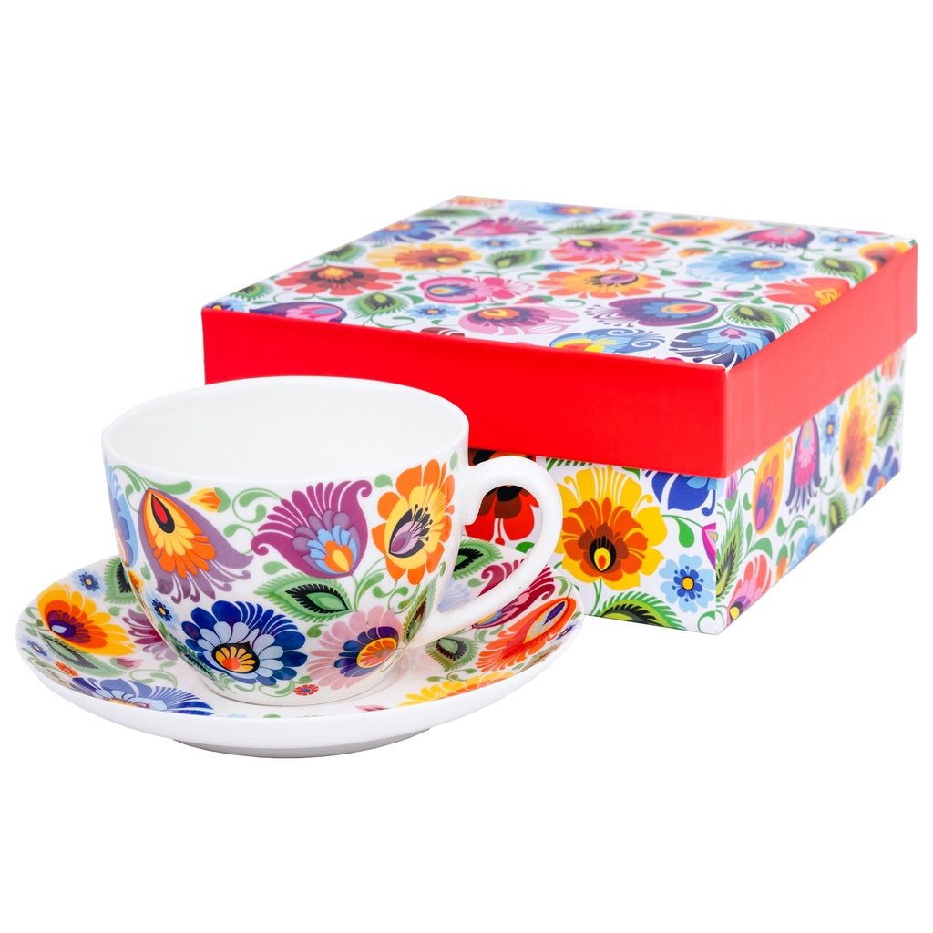 Tasse avec soucoupe KRYSIA, capacité 220 ml