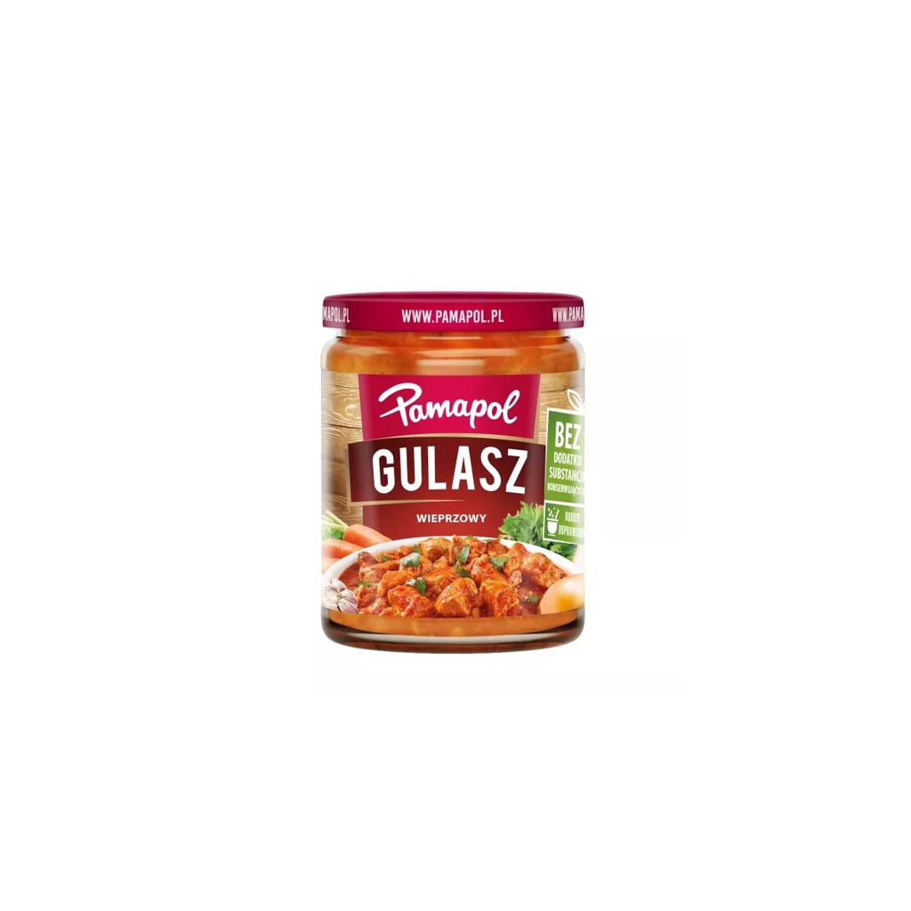 [r003-02-00077-r003-107] Gulasz wieprzowy dobrze doprawiony Pamapol 500 g