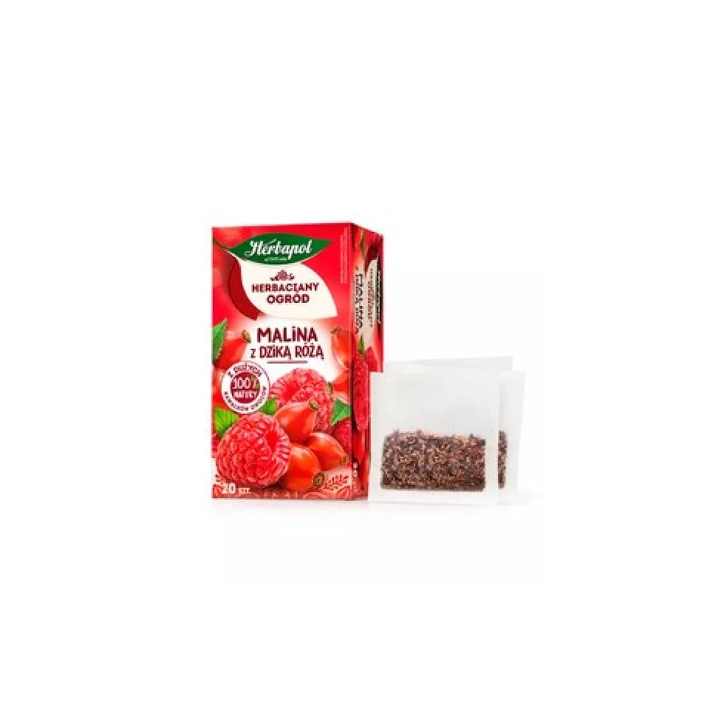 [r010-01-00382-r010-389] Herbata Owocowa Malina Dzika Róża Herbapol 20 × 2,7 G