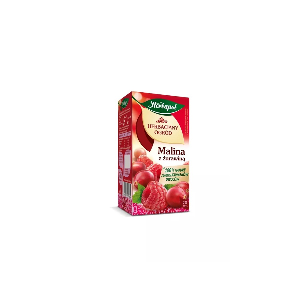 [r010-01-00383-r010-391] Herbata Owocowa Malina Żurawina Herbapol 20 × 2,5 G